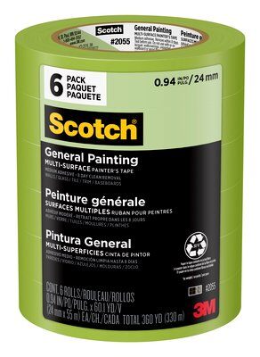 Paquet de 6 rubans de peintre vert 3M