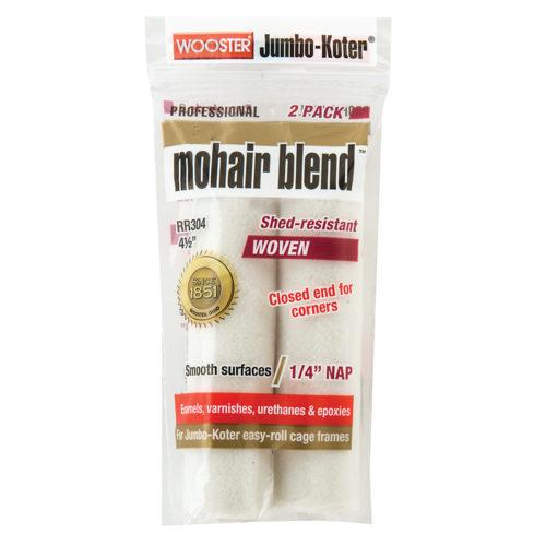 Wooster Mohair Blend Mohair Blend 1/4 po x 4-1/2 po W Housse de rouleau de peinture 2 pk