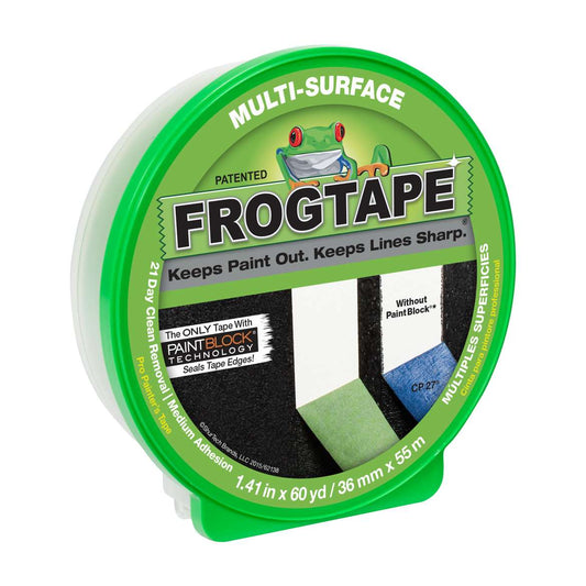 Ruban de peinture multi-surfaces FrogTape® - Vert, 1,41 po x 60 verges.